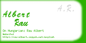 albert rau business card